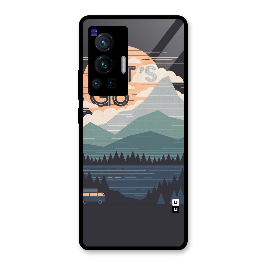 Abstract Travel Glass Back Case for Vivo X70 Pro