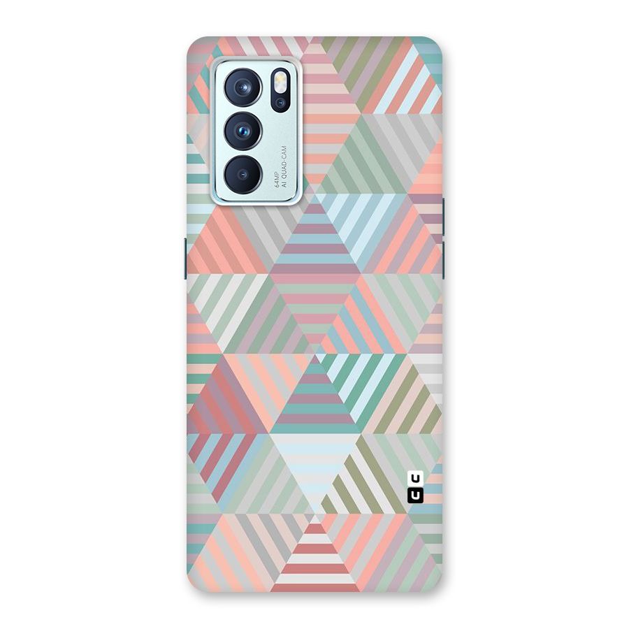 Abstract Triangle Lines Back Case for Oppo Reno6 Pro 5G