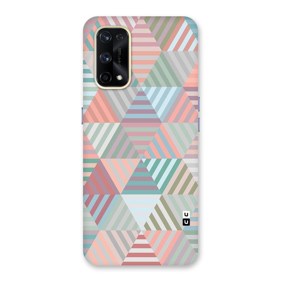 Abstract Triangle Lines Glass Back Case for Realme X7 Pro