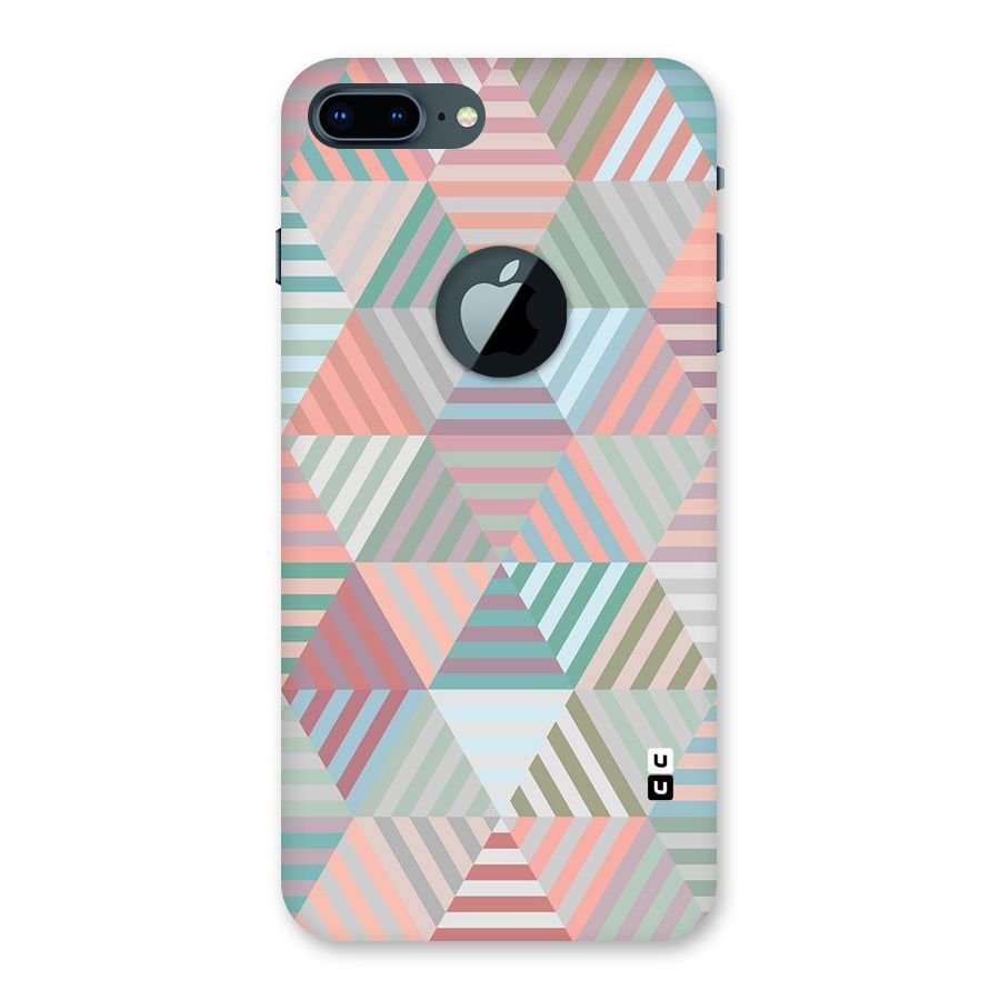 Abstract Triangle Lines Back Case for iPhone 7 Plus Logo Cut