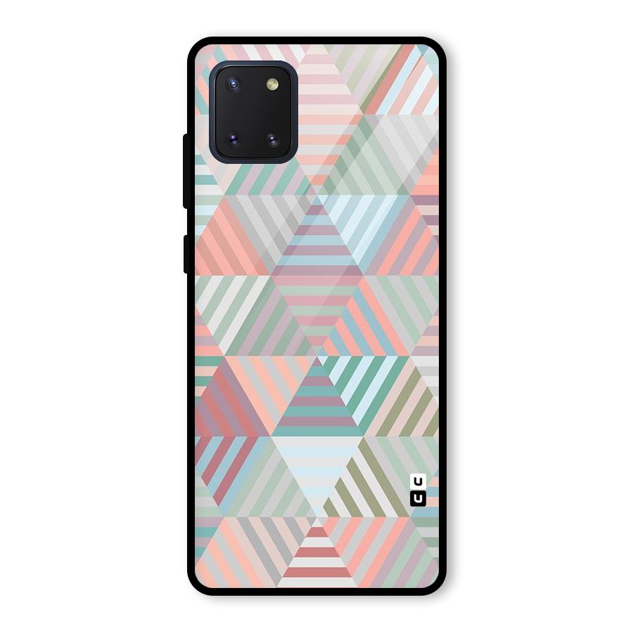 Abstract Triangle Lines Glass Back Case for Galaxy Note 10 Lite