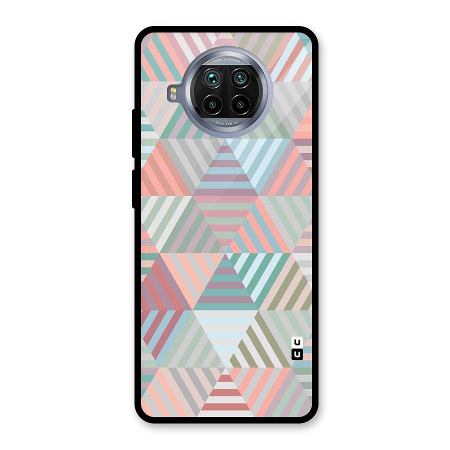 Abstract Triangle Lines Glass Back Case for Mi 10i