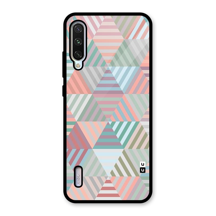 Abstract Triangle Lines Glass Back Case for Mi A3