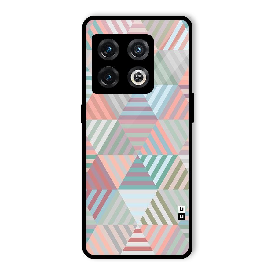 Abstract Triangle Lines Glass Back Case for OnePlus 10 Pro 5G