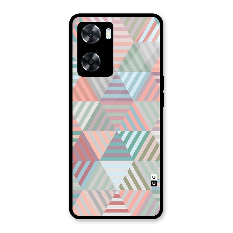 Abstract Triangle Lines Glass Back Case for Oppo A77