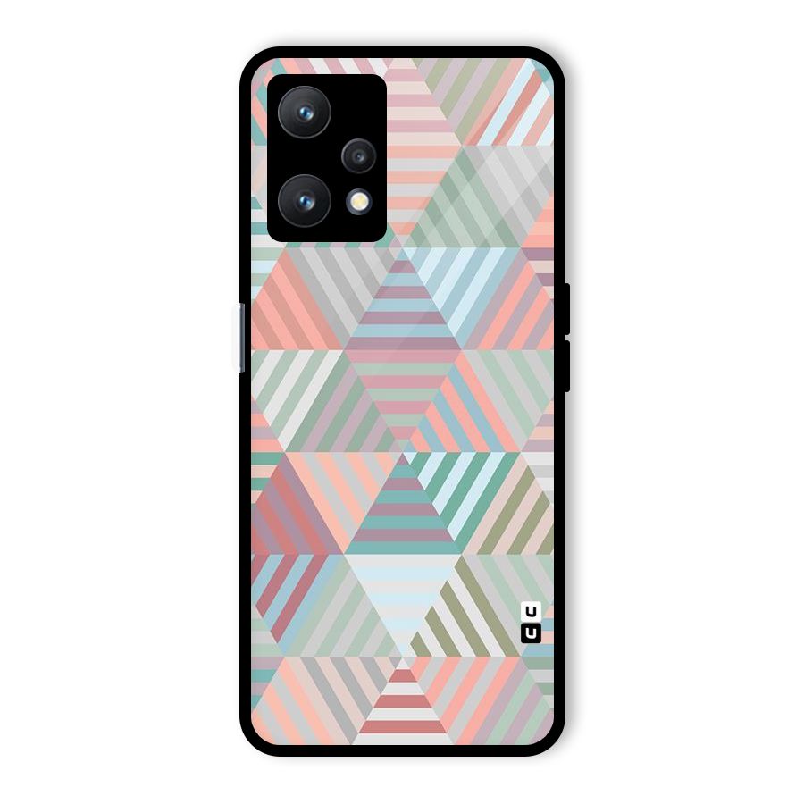 Abstract Triangle Lines Glass Back Case for Realme 9 Pro 5G