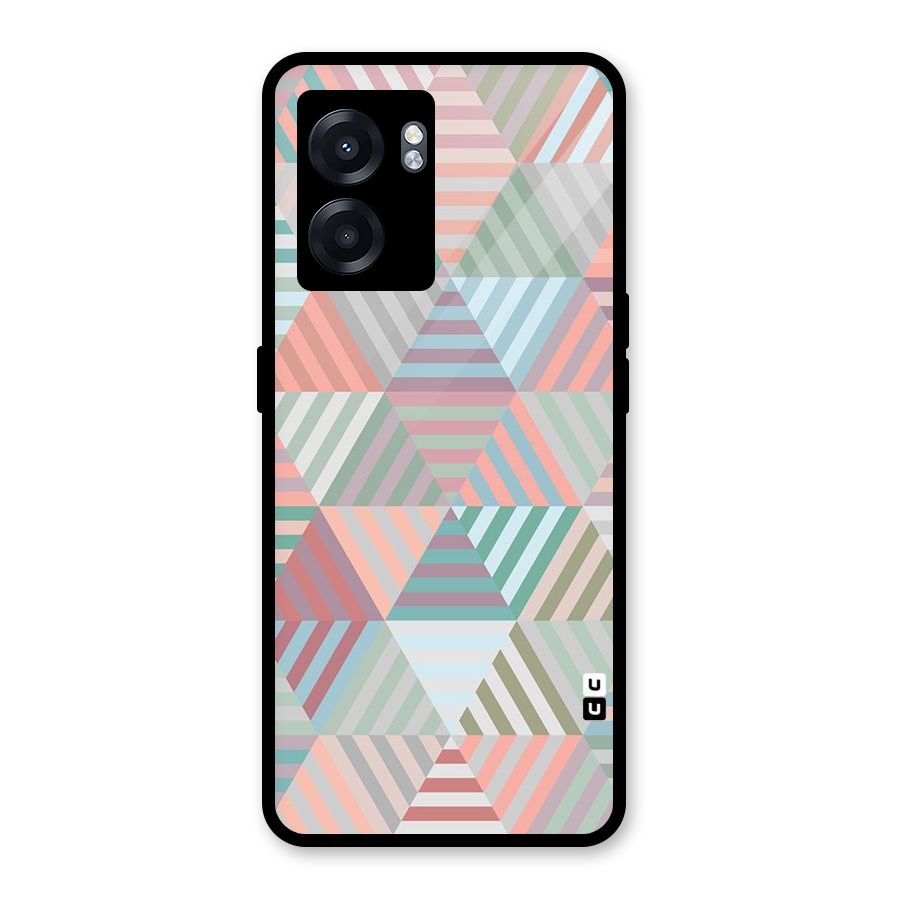 Abstract Triangle Lines Glass Back Case for Realme Narzo 50 5G