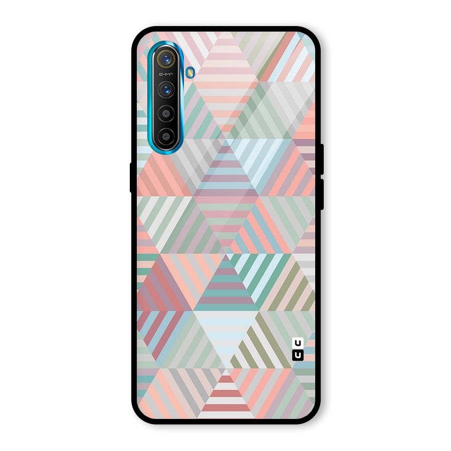 Abstract Triangle Lines Glass Back Case for Realme X2