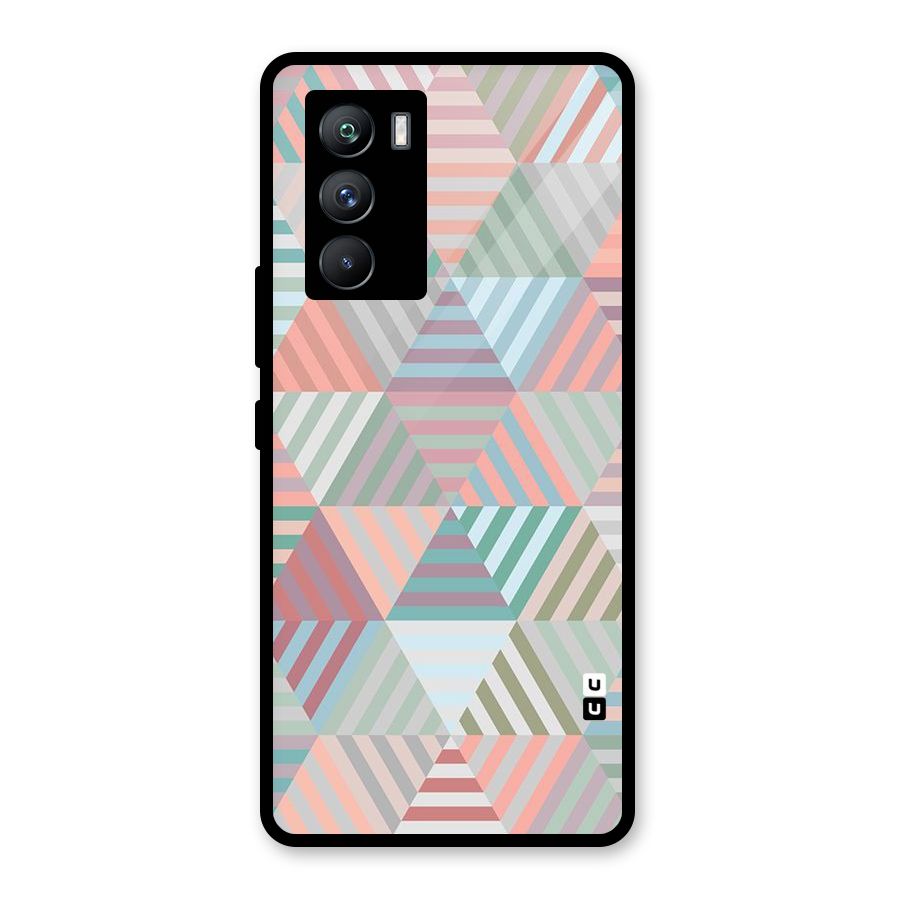 Abstract Triangle Lines Glass Back Case for Vivo iQOO 9 SE