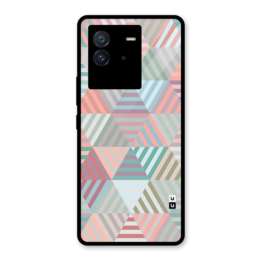 Abstract Triangle Lines Glass Back Case for Vivo iQOO Neo 6 5G