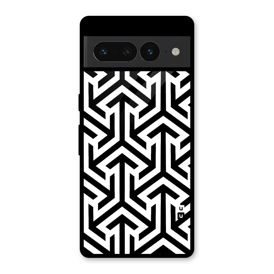 Abstract Triple Arrows Glass Back Case for Google Pixel 7 Pro