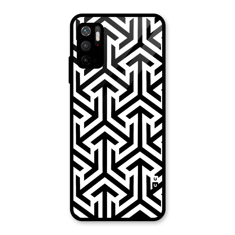 Abstract Triple Arrows Glass Back Case for Poco M3 Pro 5G