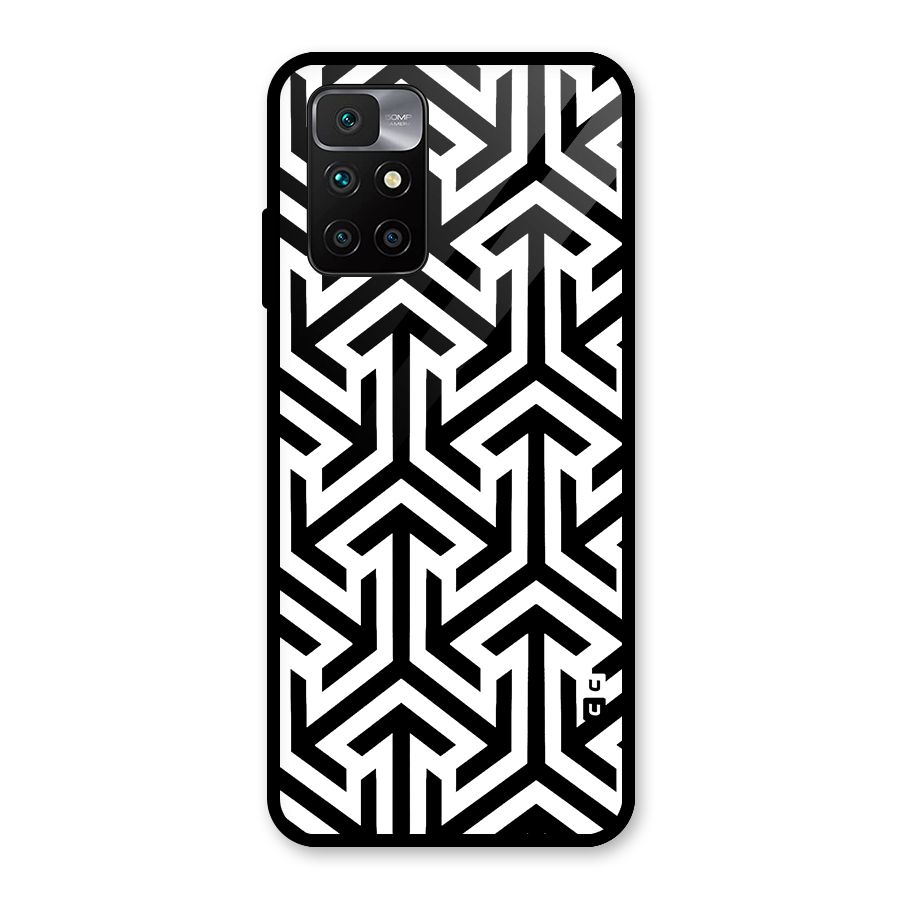 Abstract Triple Arrows Glass Back Case for Redmi 10 Prime