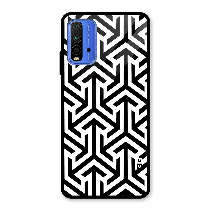 Abstract Triple Arrows Glass Back Case for Redmi 9 Power