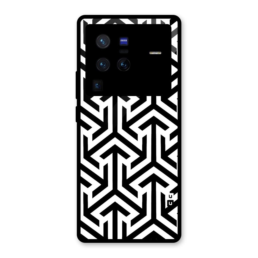 Abstract Triple Arrows Glass Back Case for Vivo X80 Pro