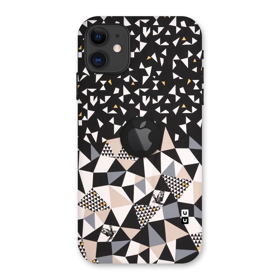 Abstract Varied Triangles Back Case for iPhone 11 Logo Cut