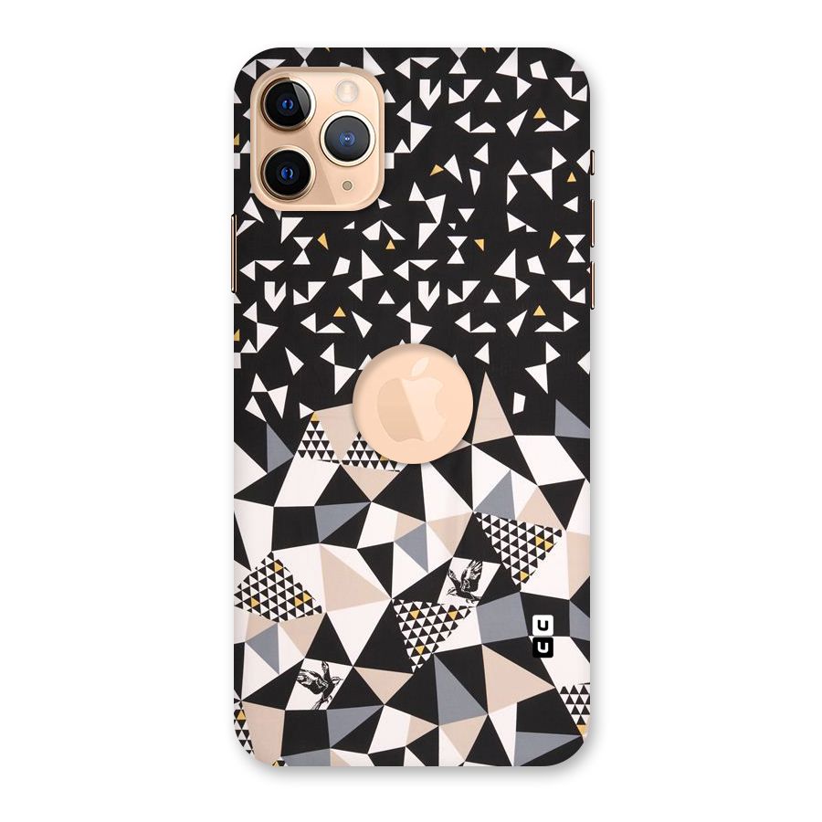 Abstract Varied Triangles Back Case for iPhone 11 Pro Max Logo Cut