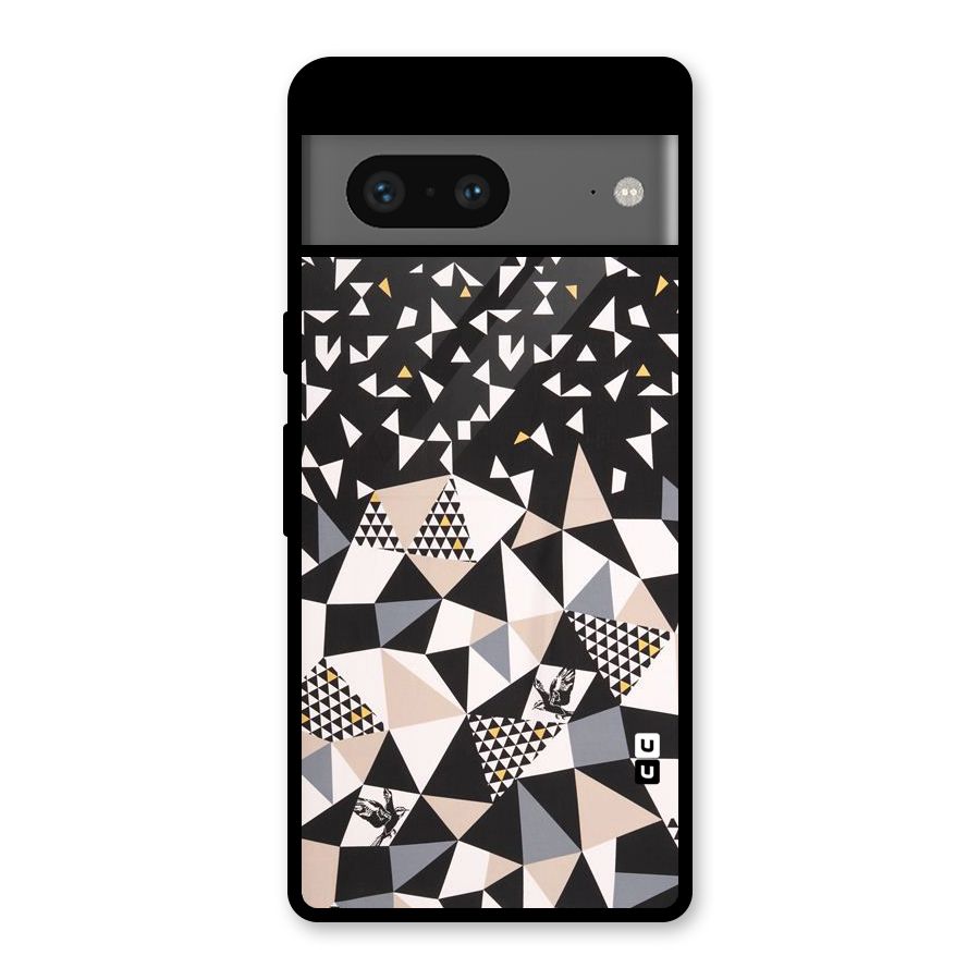 Abstract Varied Triangles Glass Back Case for Google Pixel 7