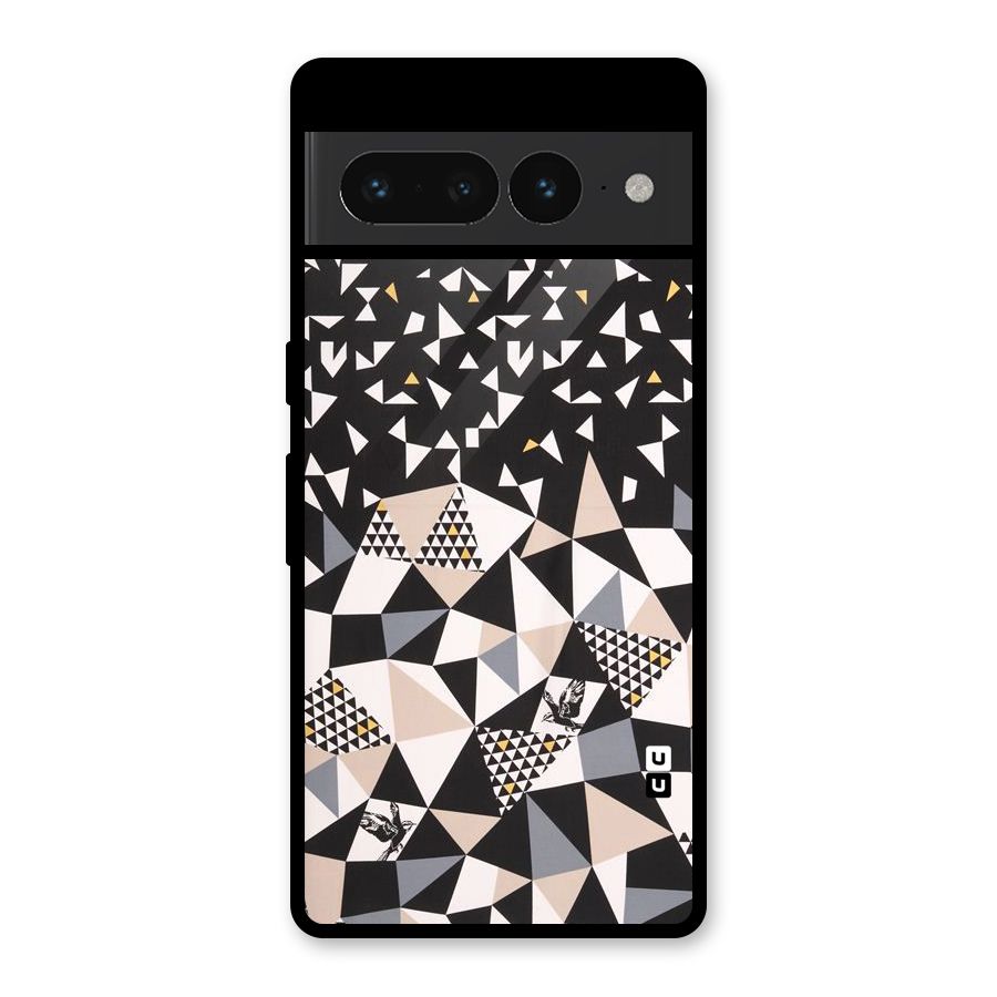 Abstract Varied Triangles Glass Back Case for Google Pixel 7 Pro