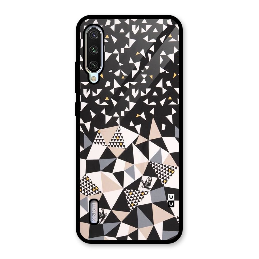 Abstract Varied Triangles Glass Back Case for Mi A3