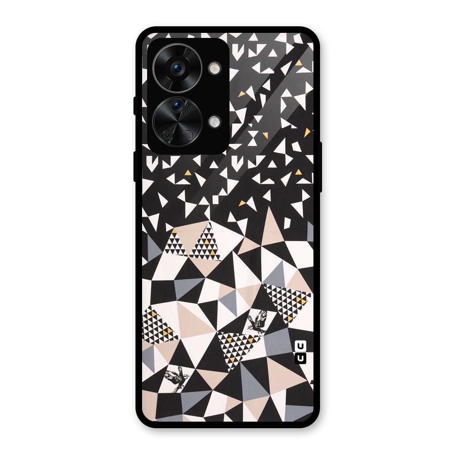 Abstract Varied Triangles Glass Back Case for OnePlus Nord 2T