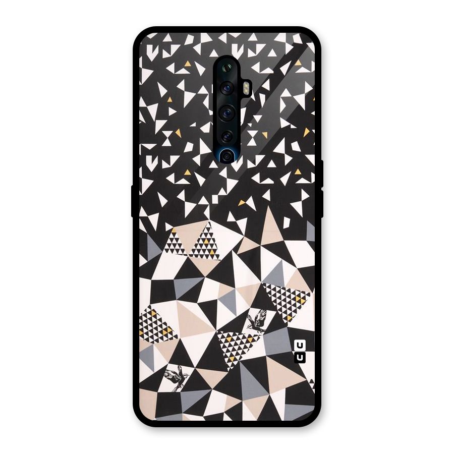 Abstract Varied Triangles Glass Back Case for Oppo Reno2 F