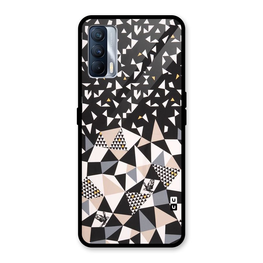 Abstract Varied Triangles Glass Back Case for Realme X7
