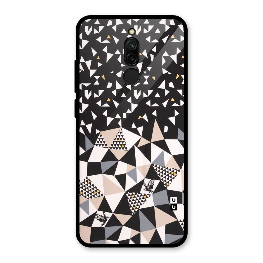 Abstract Varied Triangles Glass Back Case for Redmi 8
