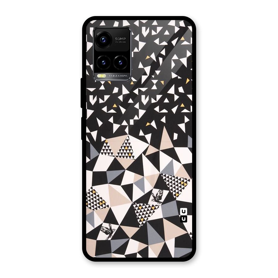 Abstract Varied Triangles Glass Back Case for Vivo Y21A
