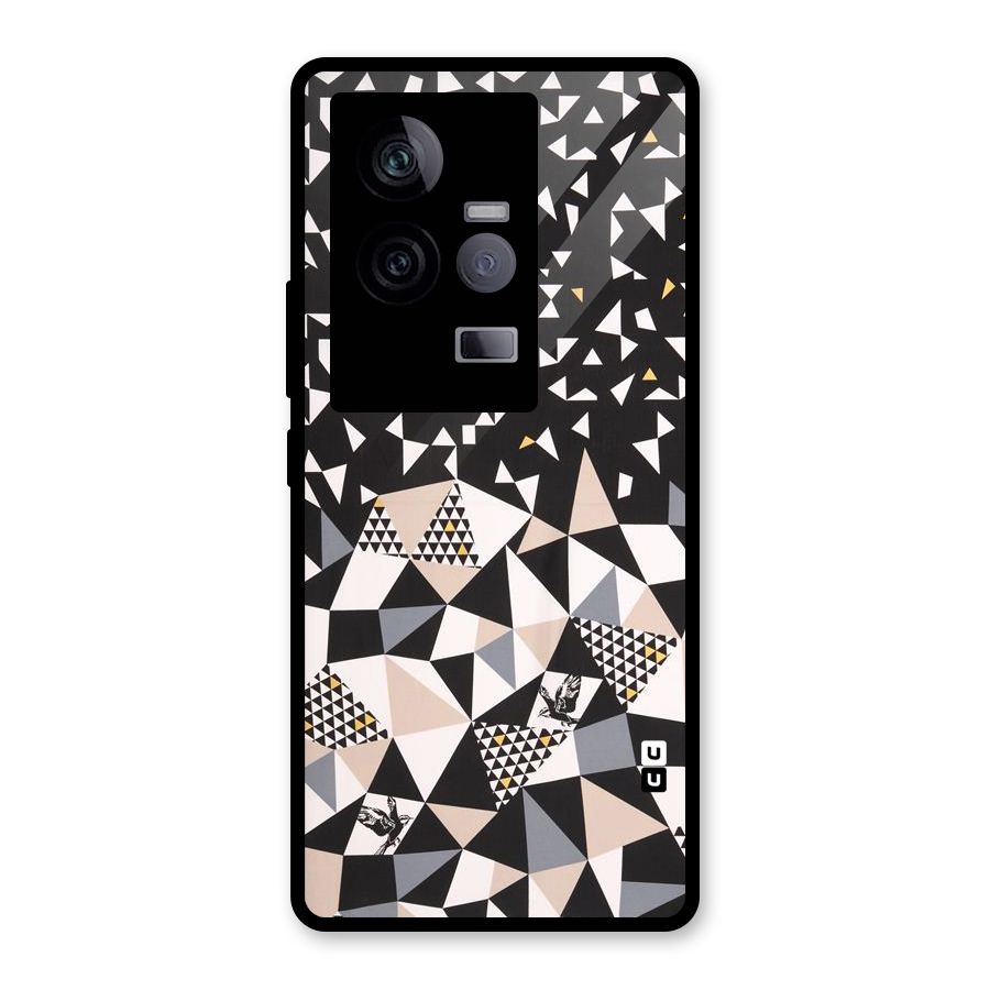 Abstract Varied Triangles Glass Back Case for Vivo iQOO 11 5G
