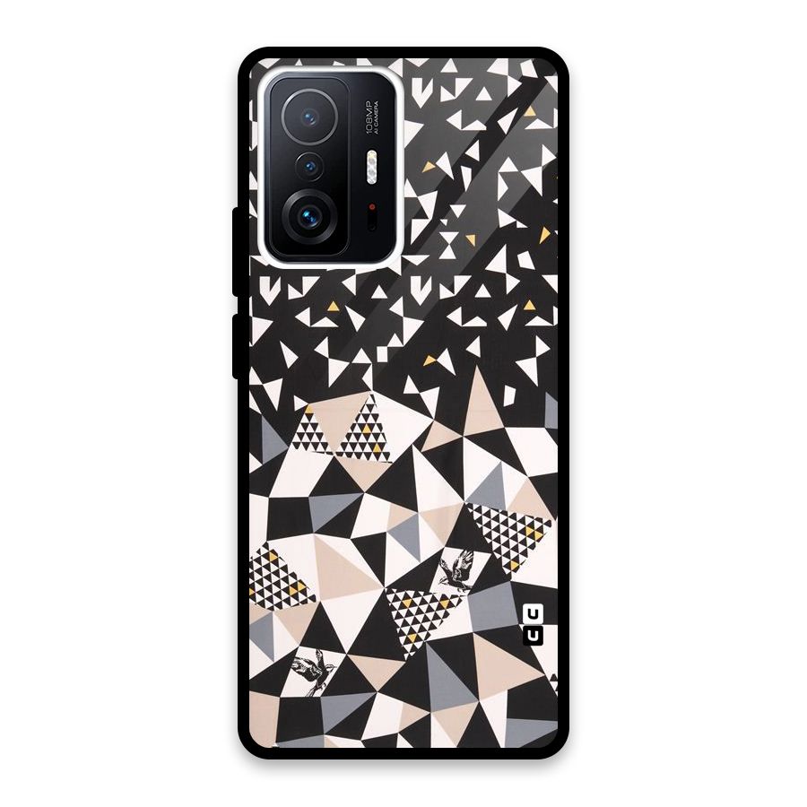 Abstract Varied Triangles Glass Back Case for Xiaomi 11T Pro
