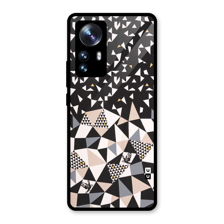 Abstract Varied Triangles Glass Back Case for Xiaomi 12 Pro