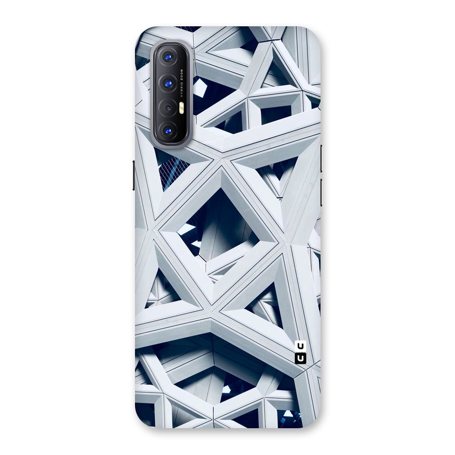 Abstract White Lines Back Case for Reno3 Pro