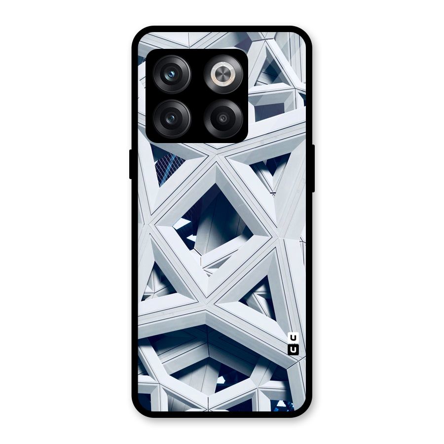 Abstract White Lines Glass Back Case for OnePlus 10T