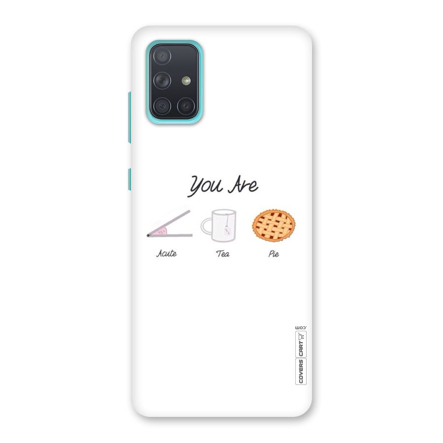 Acute Tea Pie Back Case for Galaxy A71