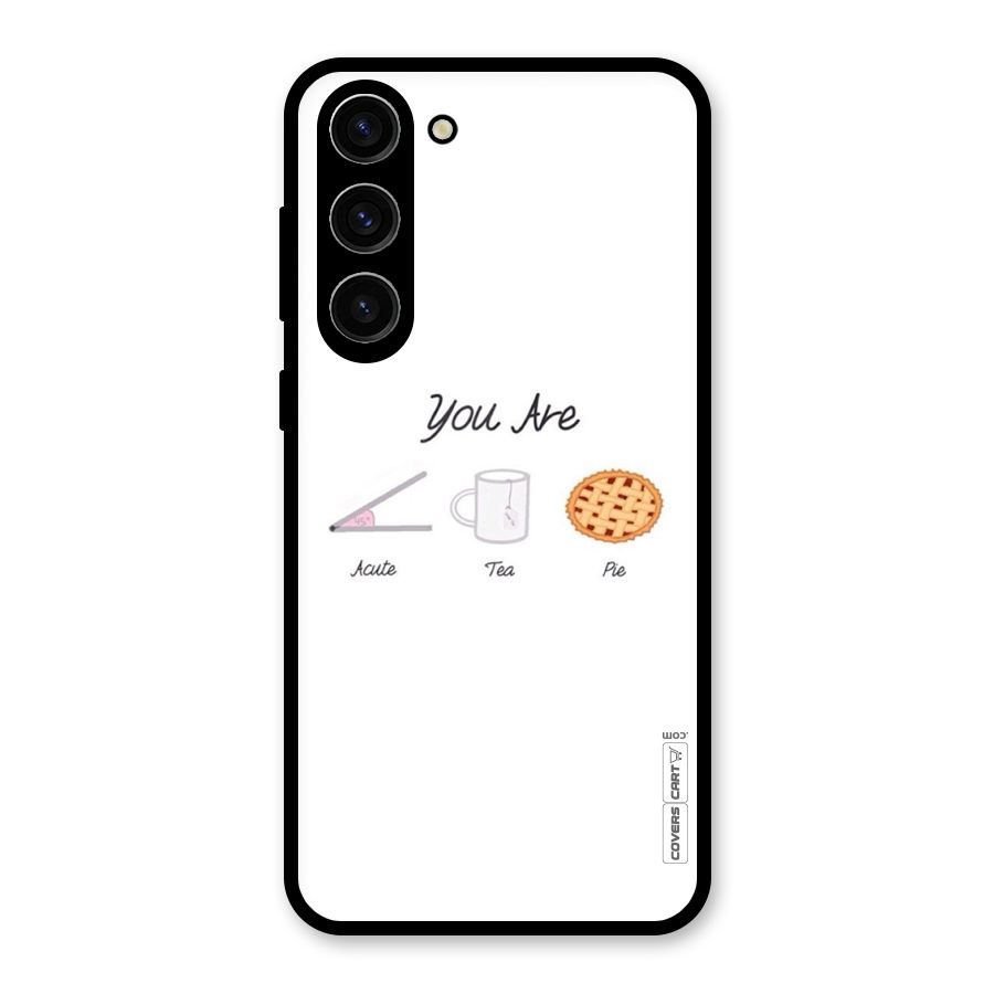 Acute Tea Pie Glass Back Case for Galaxy S23 Plus