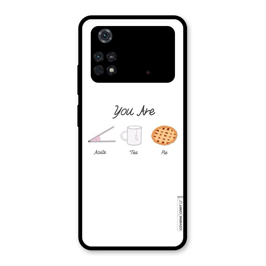 Acute Tea Pie Glass Back Case for Poco M4 Pro 4G