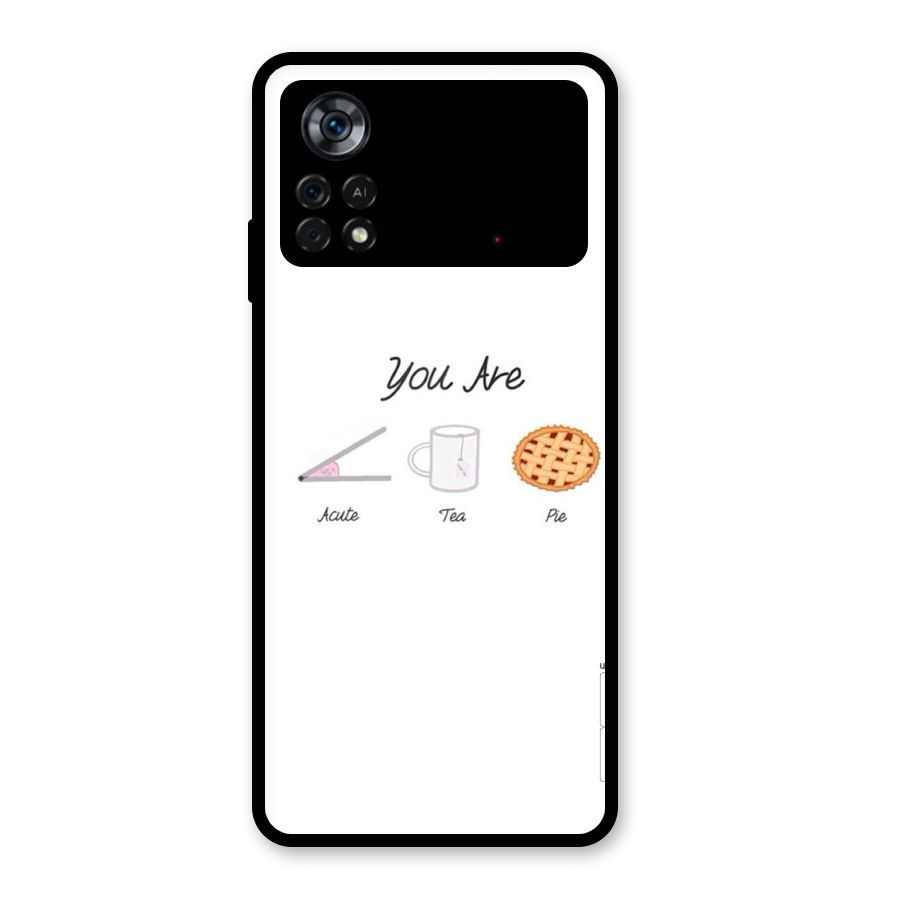 Acute Tea Pie Glass Back Case for Poco X4 Pro 5G