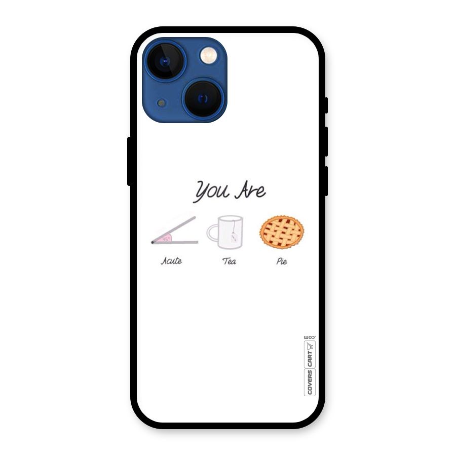 Acute Tea Pie Glass Back Case for iPhone 13 Mini