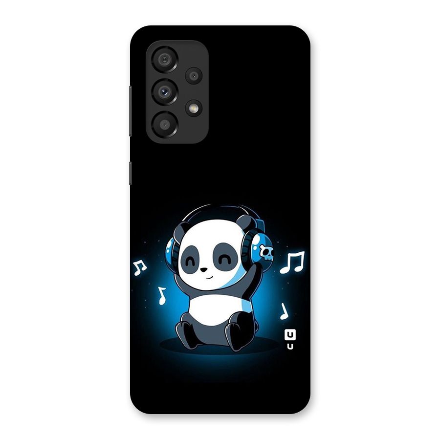 Adorable Panda Enjoying Music Back Case for Galaxy A33 5G