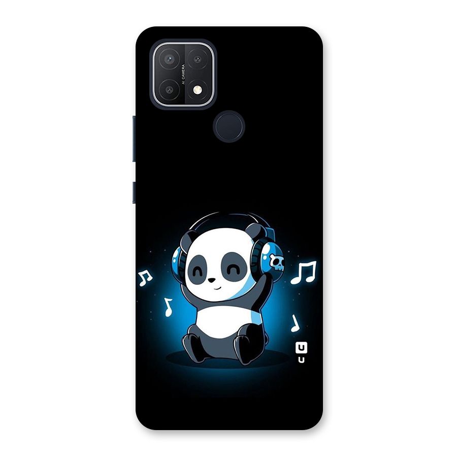 Adorable Panda Enjoying Music Back Case for Oppo A15