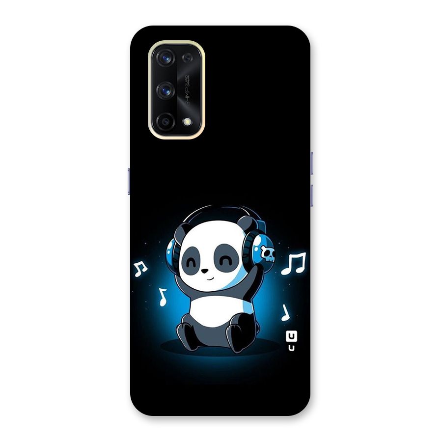 Adorable Panda Enjoying Music Glass Back Case for Realme X7 Pro
