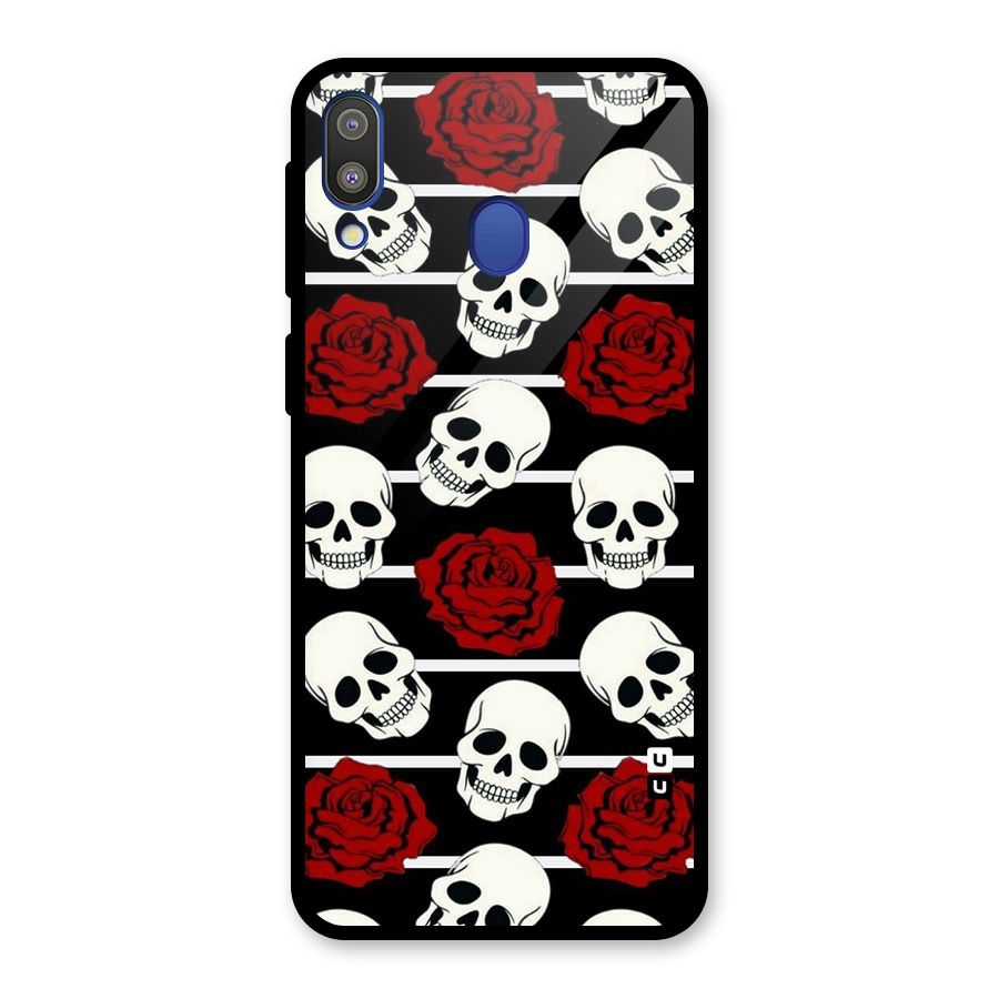 Adorable Skulls Glass Back Case for Galaxy M20