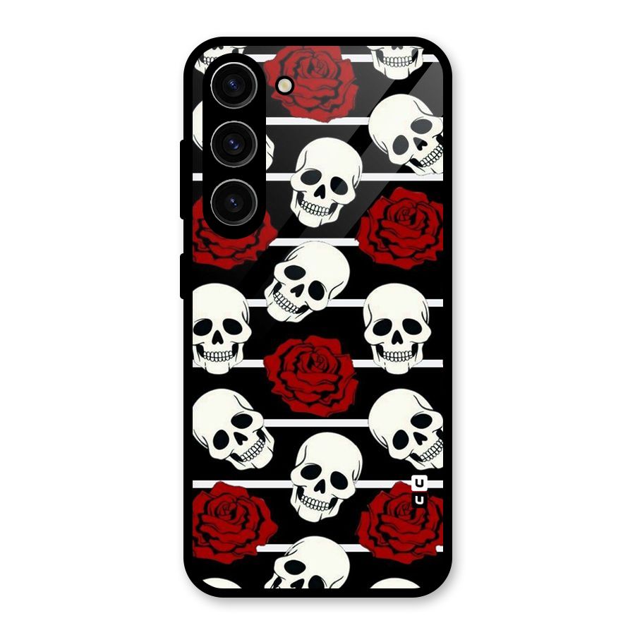 Adorable Skulls Glass Back Case for Galaxy S23