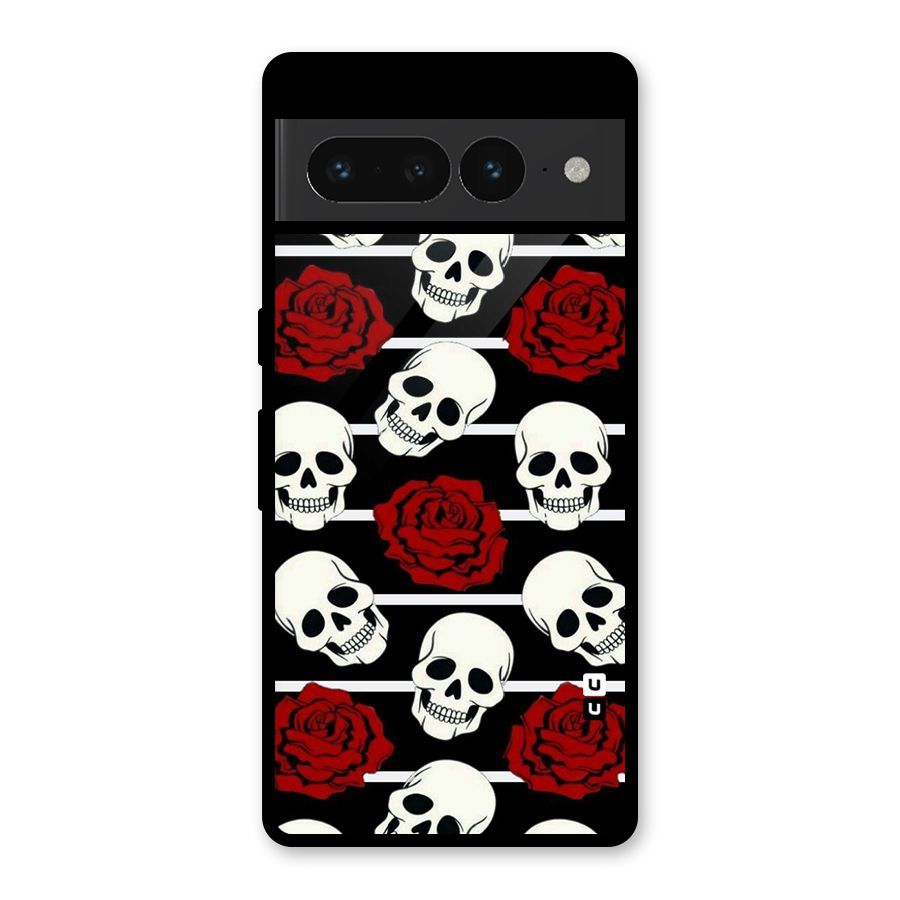 Adorable Skulls Glass Back Case for Google Pixel 7 Pro