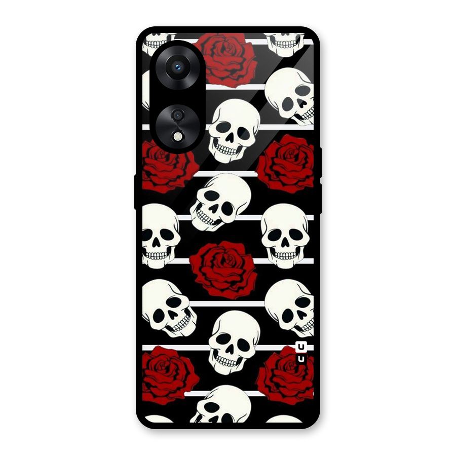 Adorable Skulls Glass Back Case for Oppo A78