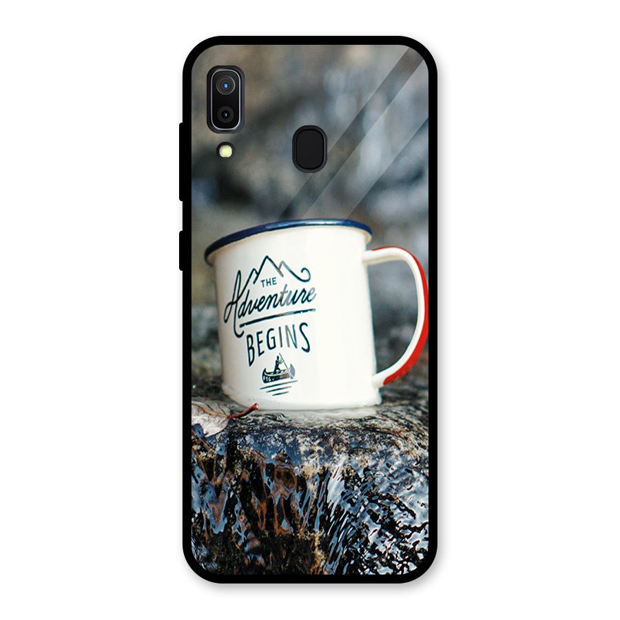 Adventure Begins Glass Back Case for Galaxy A30