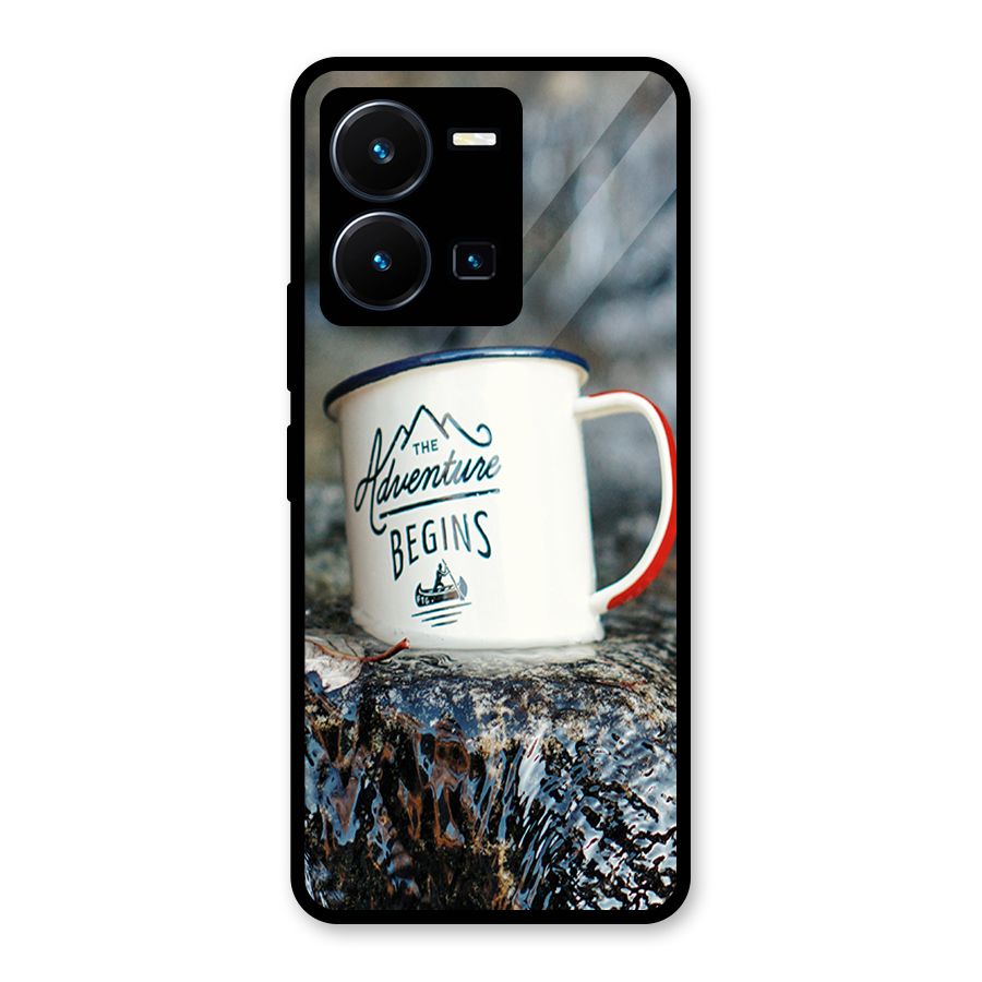 Adventure Begins Glass Back Case for Vivo Y35