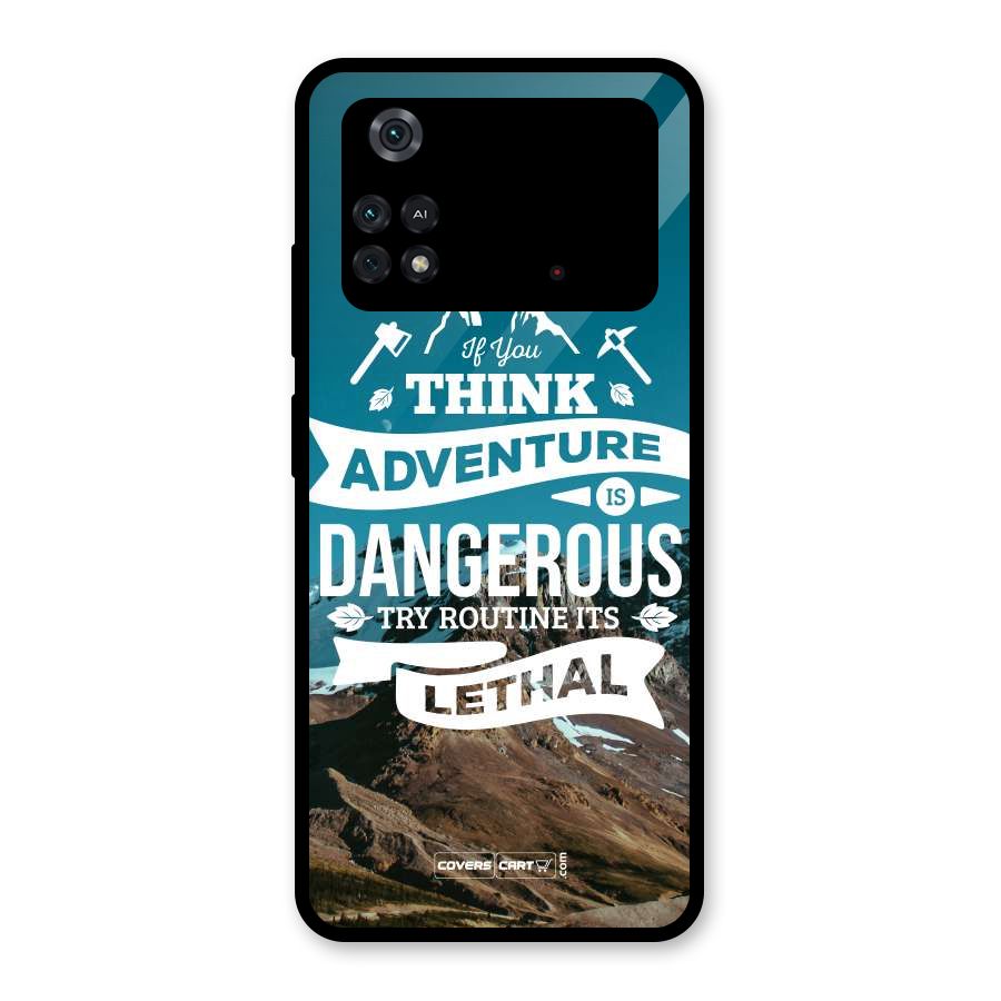 Adventure Dangerous Lethal Glass Back Case for Poco M4 Pro 4G