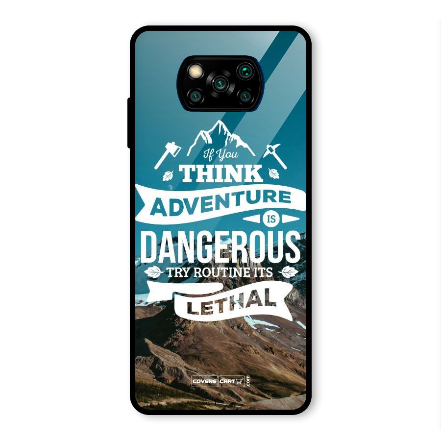 Adventure Dangerous Lethal Glass Back Case for Poco X3 Pro
